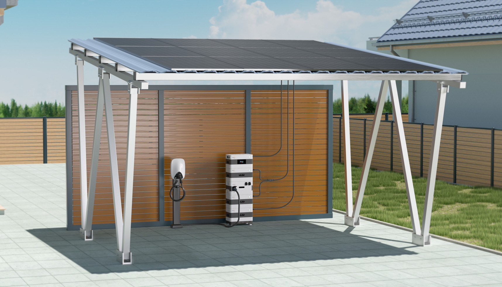 SunLit Aurora — 11 kW Wallbox für Solar Carport